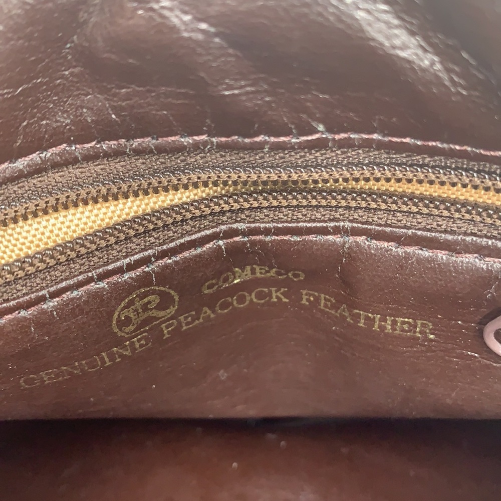 Vintage Comeco Peacock Feather Crossbody - Picture 7 of 8